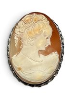 Spilla Mandile 1922 Donna Cammei  in Argento Conchiglia 2MSPCM45.9.26